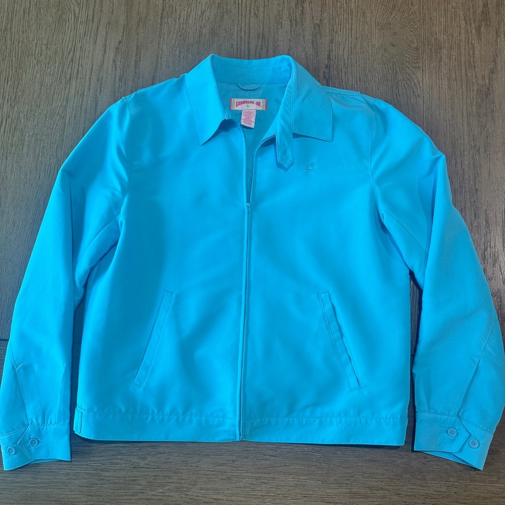 Caribbean Joe Women’s Golf Zip Up Jacket Size Large Light Blue
